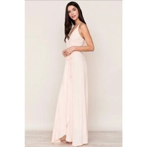 REVOLVE | YUMI KIM RUSH HOUR MAXI WRAPPED DRESS IN BLUSH | XS